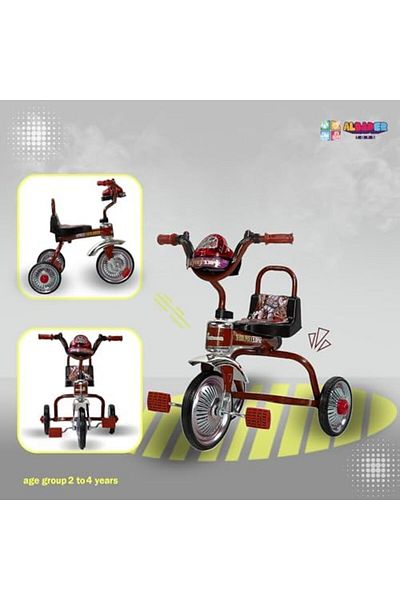 ALBADER Tricycles For Kids, Children Bike With One Seat, Steel Trikes For Children With Music