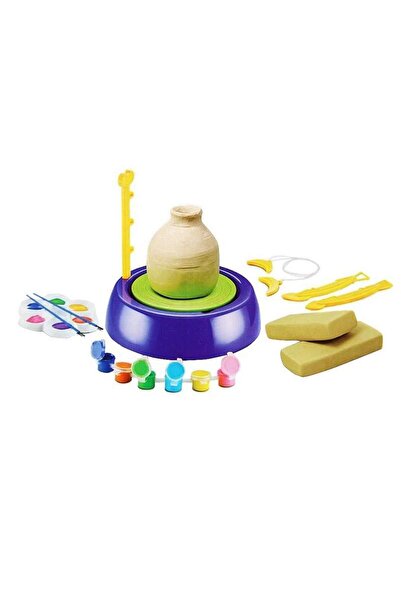 SIKS Set de roată de olar și pictură pentru copii, +8 ani, cu baterii, violet/verde