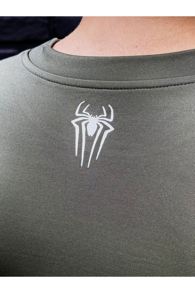 YHM Compression Khaki White Spider Printed Tank Top – Sports & Training Tank Top