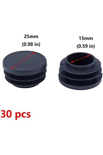 GENERAL Antrader Black Round Plastic Plugs, Furniture Foot Table Chair Legs Blanking End Ribbed Tube Insert