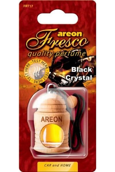 Areon Fresco Hanging Car Air Freshner - Black Crystal, Pack of 1, FRT 17