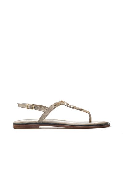 Venüs Women's Buckle Detailed Flip Flop Sandals 25Y 25161300Y Z Beige