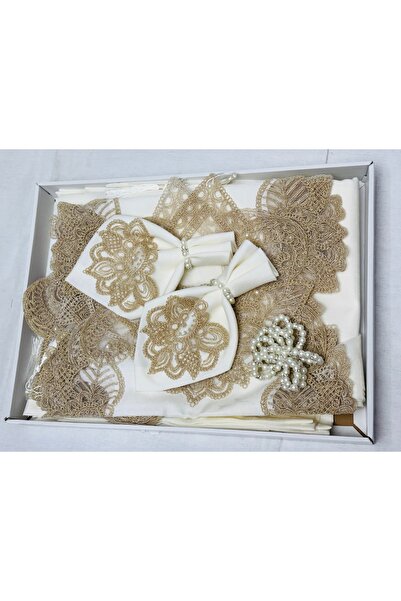 Muensu Ocean 26 Piece We Are Eating Set, Kitchen Set, Napkin Set, Runner, Dowry Set 8833