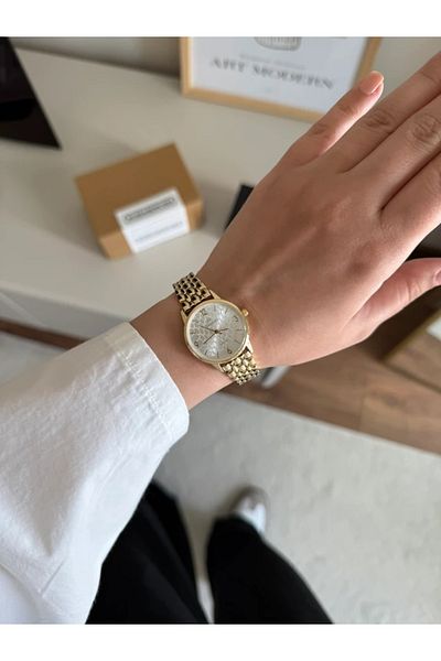 RoseandRoses Zerith Round Case Women's Wrist Watch Gold (White Dial)