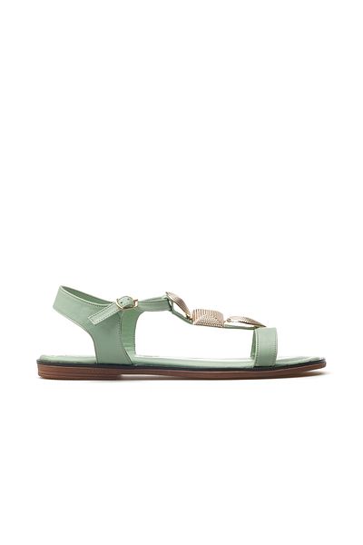 Venüs Women's Buckle Detailed Sandals 25Y 25161301Y Z Green