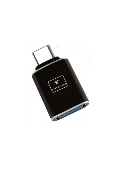 TrendiShop Adaptor OTG, TrendiShop®, USB to Type C, compact and portable, black