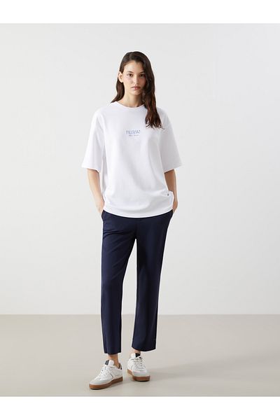 LC Waikiki Crew Neck Palermo Printed Oversize Women's T-Shirt