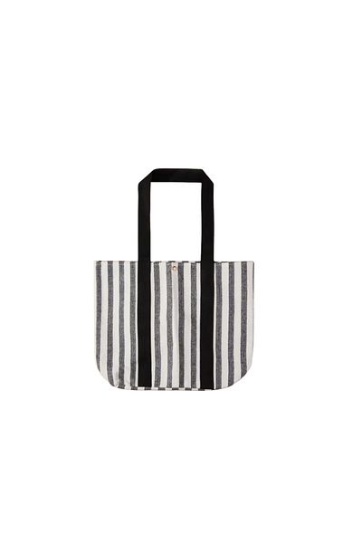 Lider MAGNESİA Beach Bag Soft 48 X 35 cm Black White