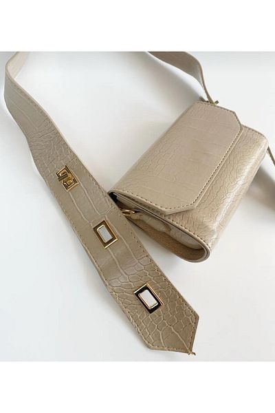 samilon Kırem Crocodile Adjustable Strap Length Medium Size Bag Model