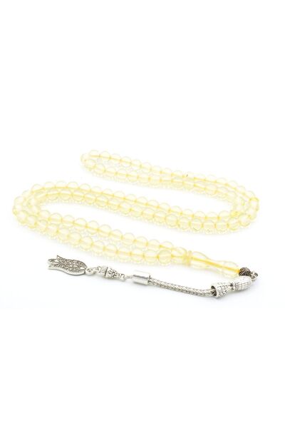 Murty99 Globe Cut 99 de bucăți rozariu din chihlimbar Beyrut galben transparent