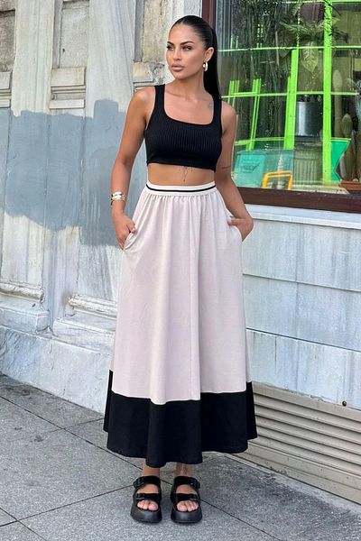 NEW LAVİVA Γυναικεία μακριά φούστα - 700-3535