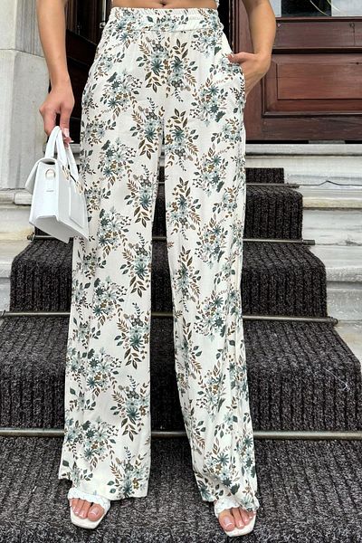 NEW LAVİVA Women's Floral Trousers - 700-3644