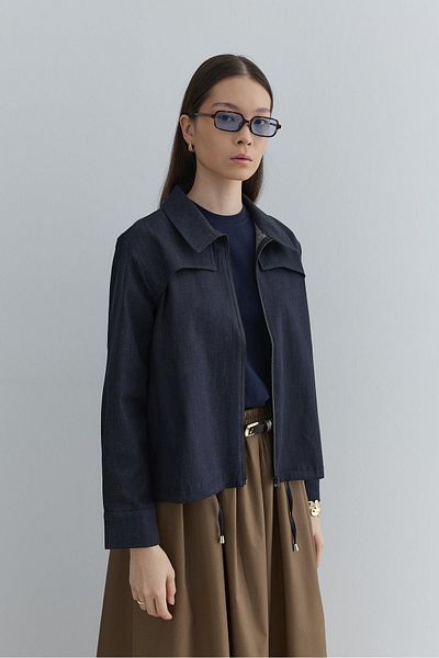 Fahhar Allerli τζιν μπουφάν Navy Blue