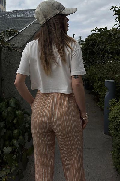 NEW LAVİVA Women's Beige Trousers - 700-3277