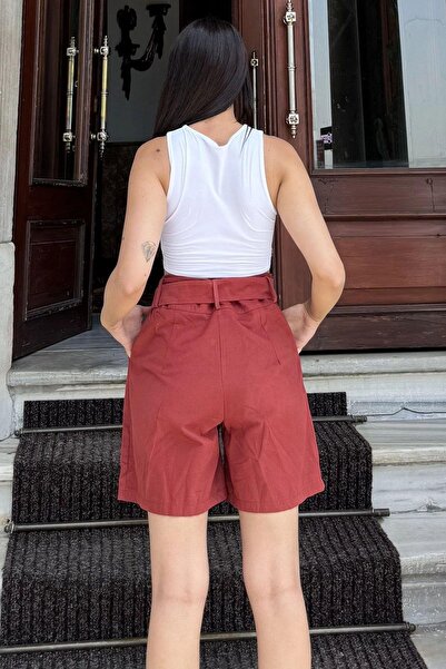 NEW LAVİVA Women's Burgundy Shorts - 700-Ss-7094