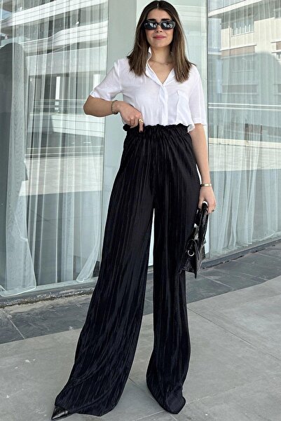 NEW LAVİVA Women's Black Trousers - 700-3578