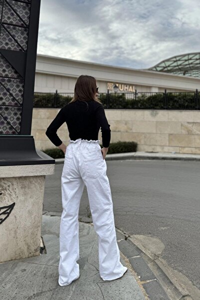 NEW LAVİVA Women's White Trousers - 700-Kt0075