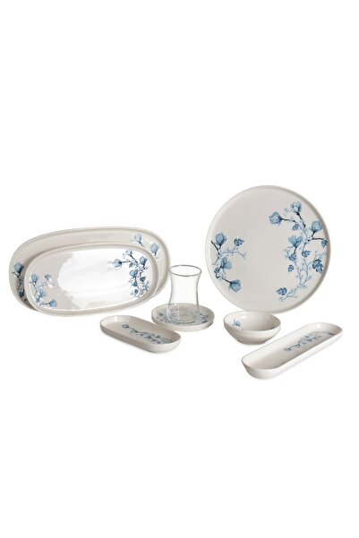 İpek PORSELEN 6 KİŞİLİK 29 PARÇA KAHVALTI TAKIMI (ANEMON)