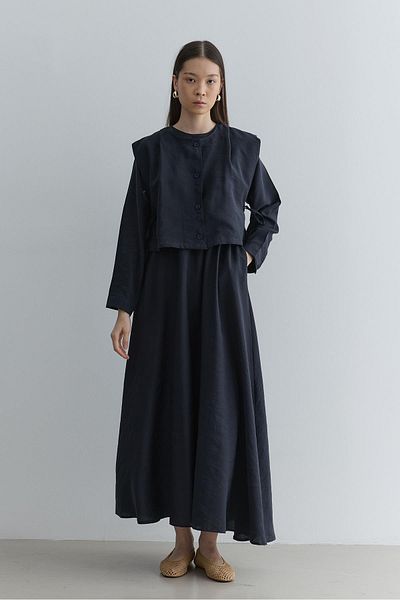 Fahhar Γιλέκο Φόρεμα Navy Blue