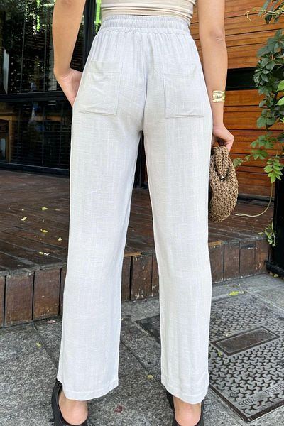 NEW LAVİVA Women's Gray Trousers - 700-3638