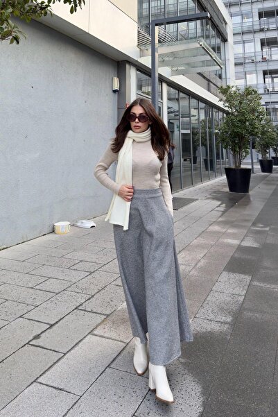 NEW LAVİVA Women's Anthracite Skirt - 700-3528