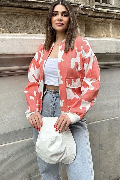 NEW LAVİVA Bomber de damă din Gabardine - 700-3567