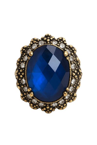 NİLYA Sapphire Drop Adjustable Ring