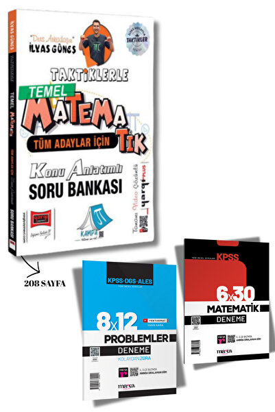 Yargı Yayınları KPSS Taktiklerle Temel Matematik Konu Anlatım Soru Bankası İl...