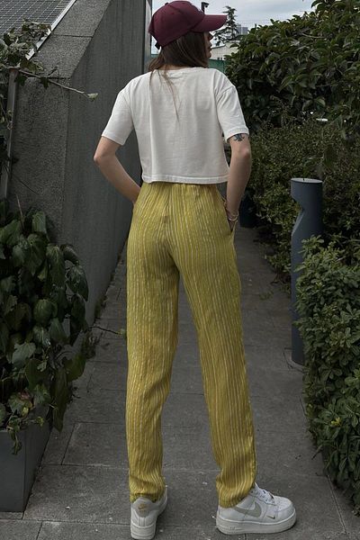 NEW LAVİVA Women's Green Trousers - 700-3277