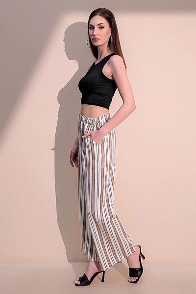 NEW LAVİVA Women's Brown Trousers - 700-3258