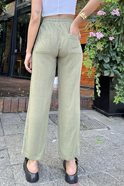 NEW LAVİVA Women's Khaki Trousers - 700-3638