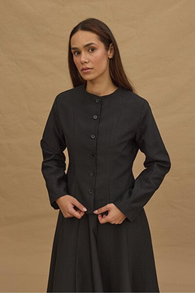 Fahhar Short Pencil Jacket Black
