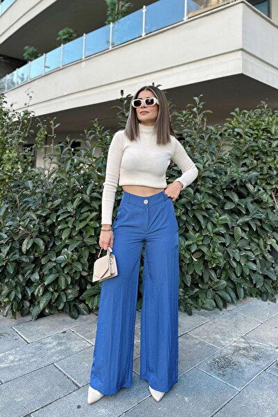 NEW LAVİVA Women's Wide Leg Trousers - 700-3427