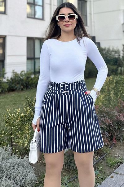 NEW LAVİVA Pantaloni scurți din Gabardine pentru damă - 700-3562