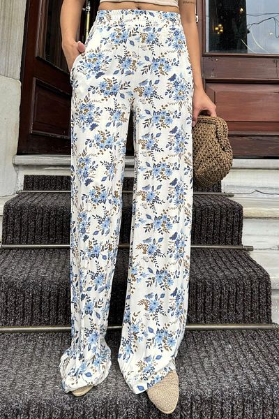 NEW LAVİVA Women's Floral Trousers - 700-3644