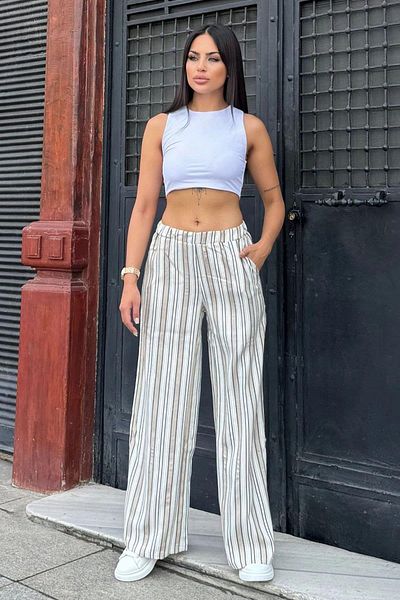 NEW LAVİVA Women's Beige Trousers - 700-3258