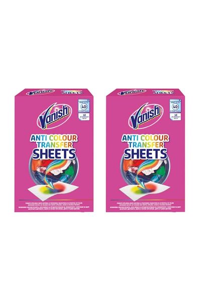 Vanish Set of 2x Vanish Anti-Color Transfer Wipes 40 pcs
