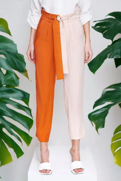 BEES JEANS Women's Orange Trousers - 700-3133