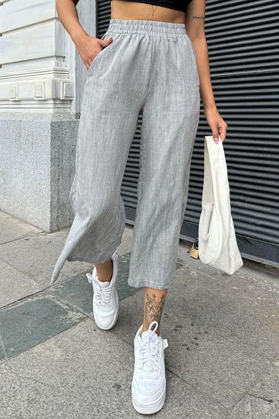 NEW LAVİVA Women's Linen Capri - 700-3404