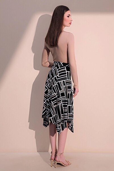 NEW LAVİVA Women's Black Skirt - 700-3242