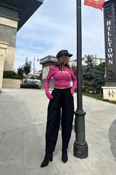 NEW LAVİVA Women's Black Trousers - 700-3475