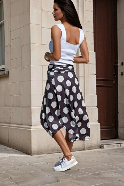 NEW LAVİVA Women's Black Skirt - 700-K6101