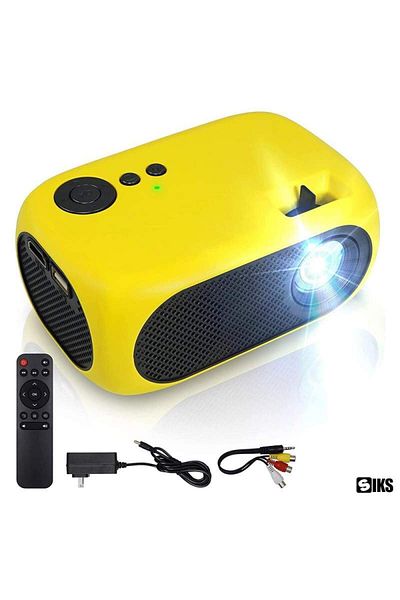 SIKS Mini Video Projector, Super HD 1080P, Full Color, 1200 Lumens, HDMI and USB Interface
