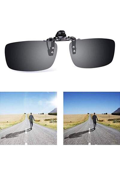 SIKS CLIPS ON Eyeglass Lenses, Polarized, Ideal for Daytime Driving, Black