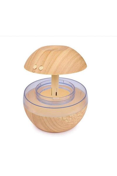 SIKS ® round humidifier for aromatherapy, essential oil diffuser, light wood color, 300 ml