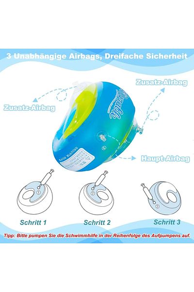 Fillikutum Sea Flotation Device for Children 1-14 Years Old Safety Swimming Assistant 3-Layer Safe Design