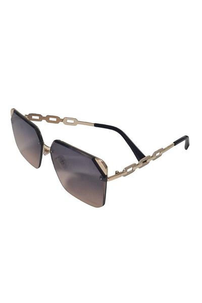 SIKS M22 SIKS Polarized Sunglasses With Black/Brown Gradient Lenses, White Chain Arm Insert