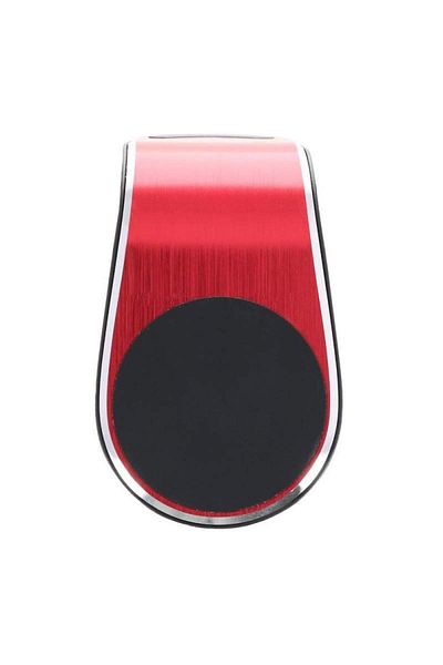 SIKS Suport magnetic pentru telefon auto, montare în grila de ventilație, roșu