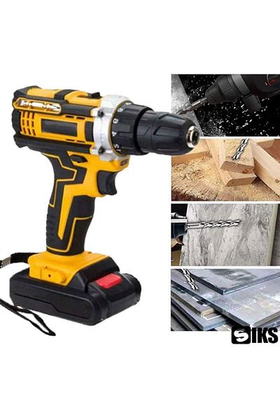 SIKS Professional Tool Kit with Cordless Drill, Drilling and Screwdriving, 2 Batteries Included 36V