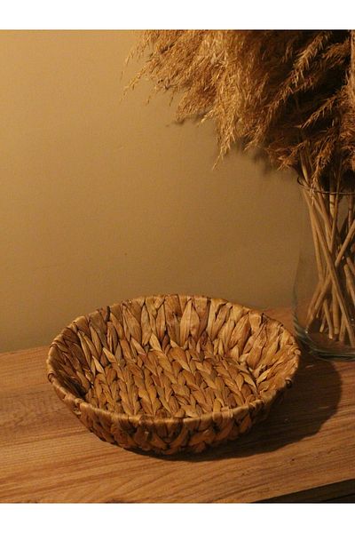 Paganca Wicker Water Hyacinth Bread Basket Round